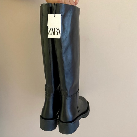 Zara leather knee high boots - Picture 3 of 10